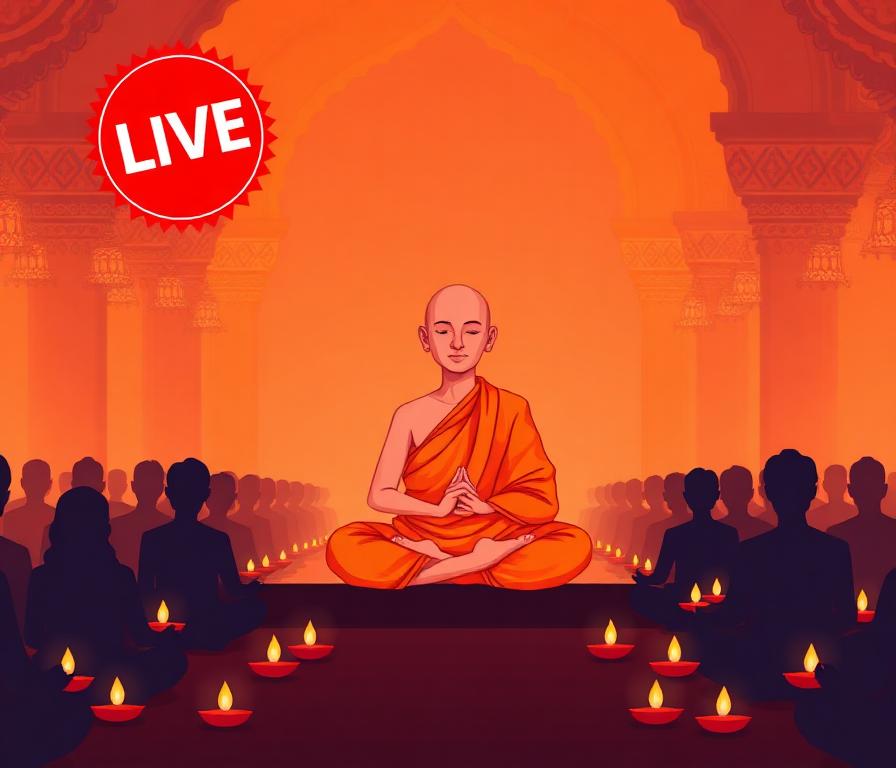 Devotional live streaming illustration