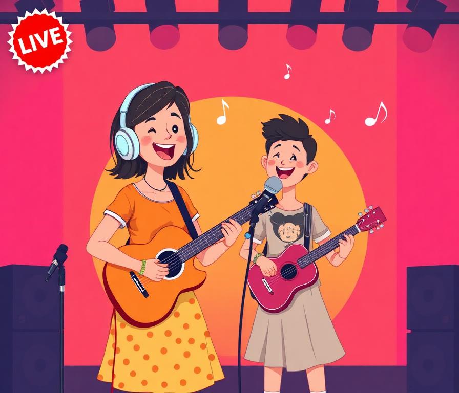 Music live streaming illustration
